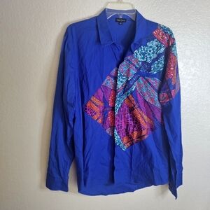 Pineda Covalin men's button down shirt Art To Wear Mexico Sz Xl